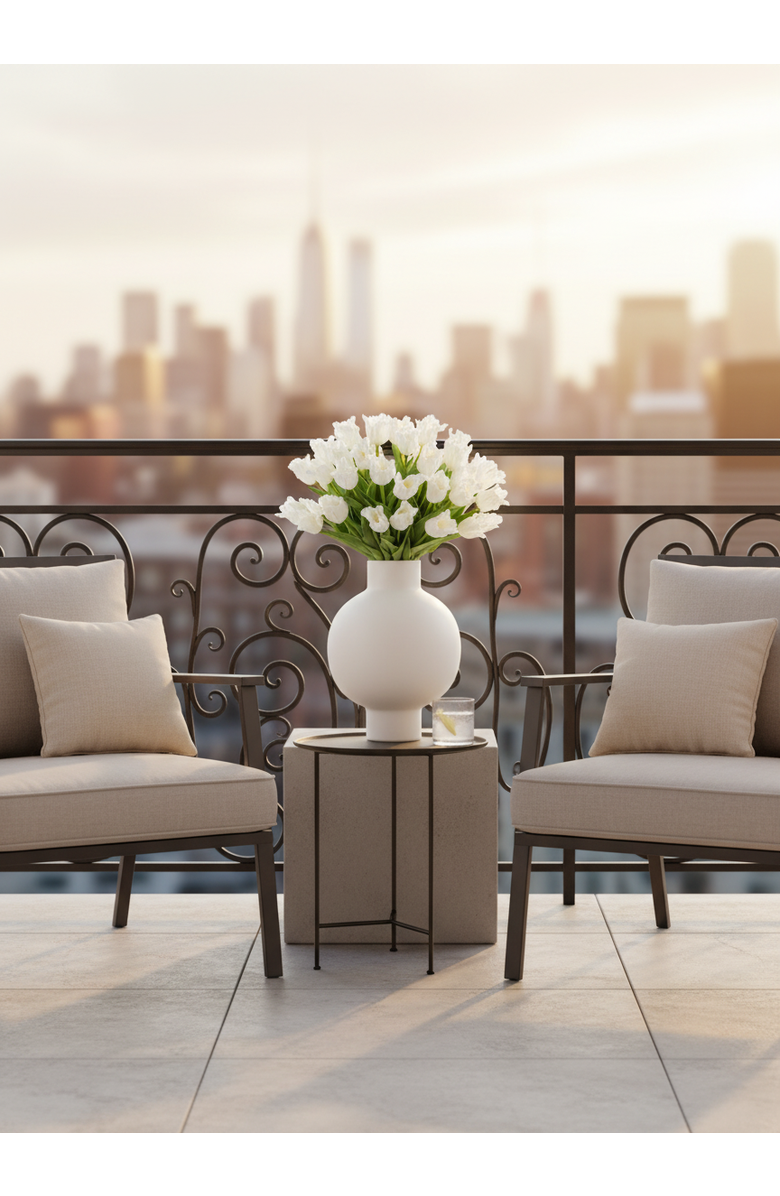 CocoBella Zelie RealTouch Tulip Arrangement, Alternate, color, Snow