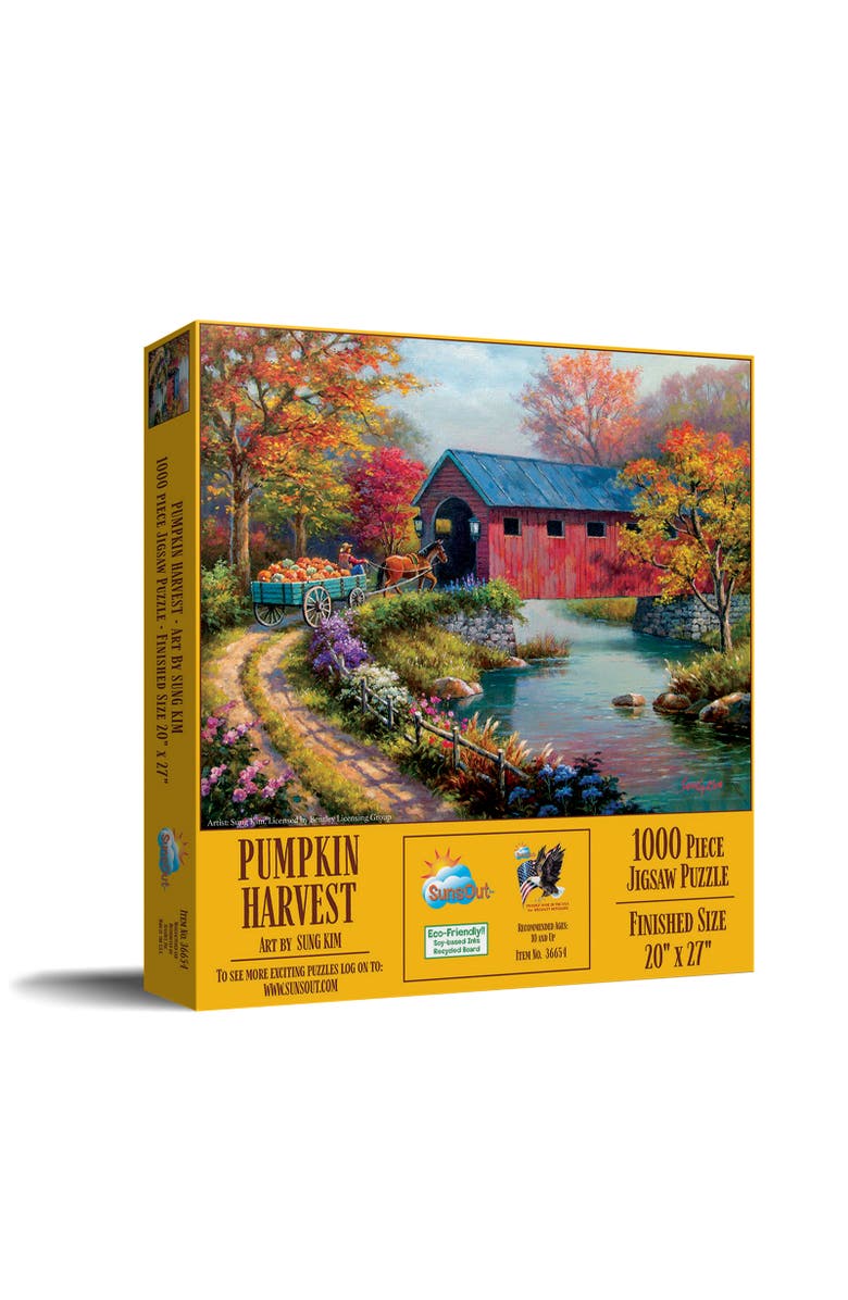 Sunsout Pumpkin Harvest 1000 piece Jigsaw Puzzle for Adults, Main, color, Multicolor