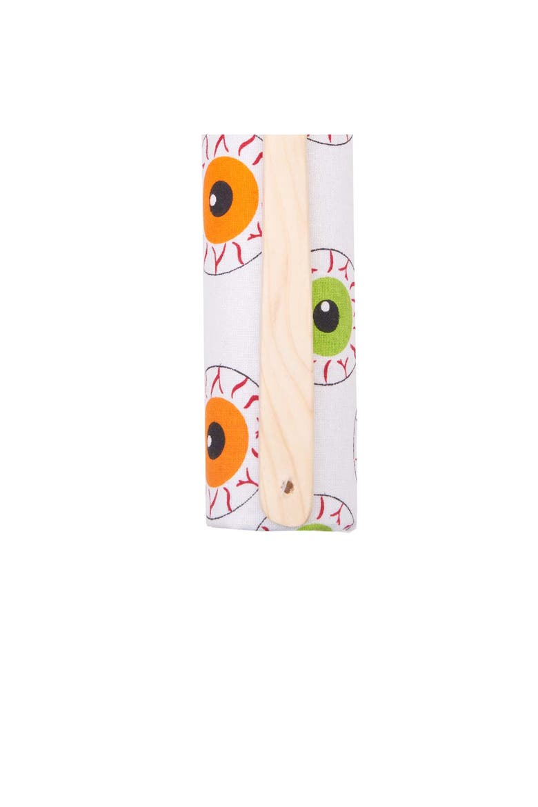 Boo Eyeball Towel & Spoon Gift Bundle Set of 2, Alternate, color, Orange