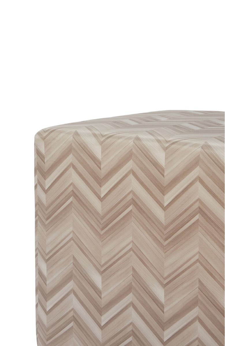 Missoni Home Layers 40x40x40 Cm Footstool Cube In Chevron Cotton Sateen, Alternate, color,