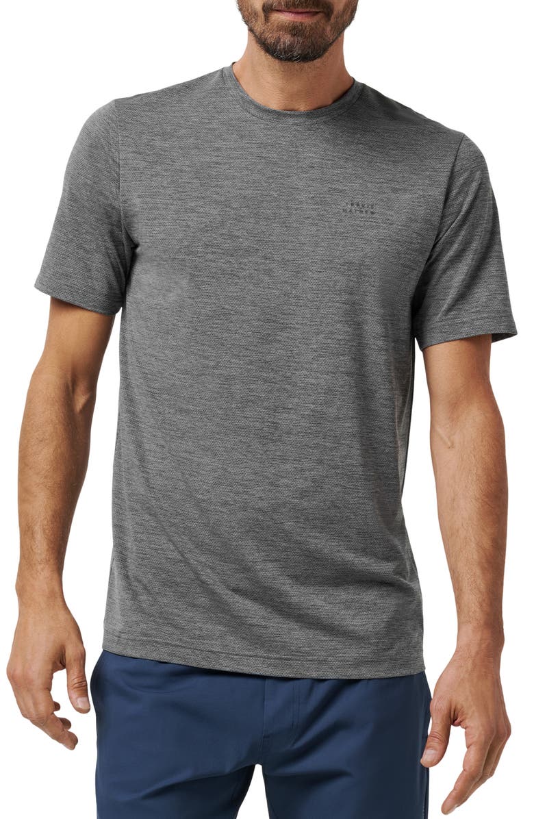TravisMathew Heater Pro T-Shirt, Main, color, Heather Grey