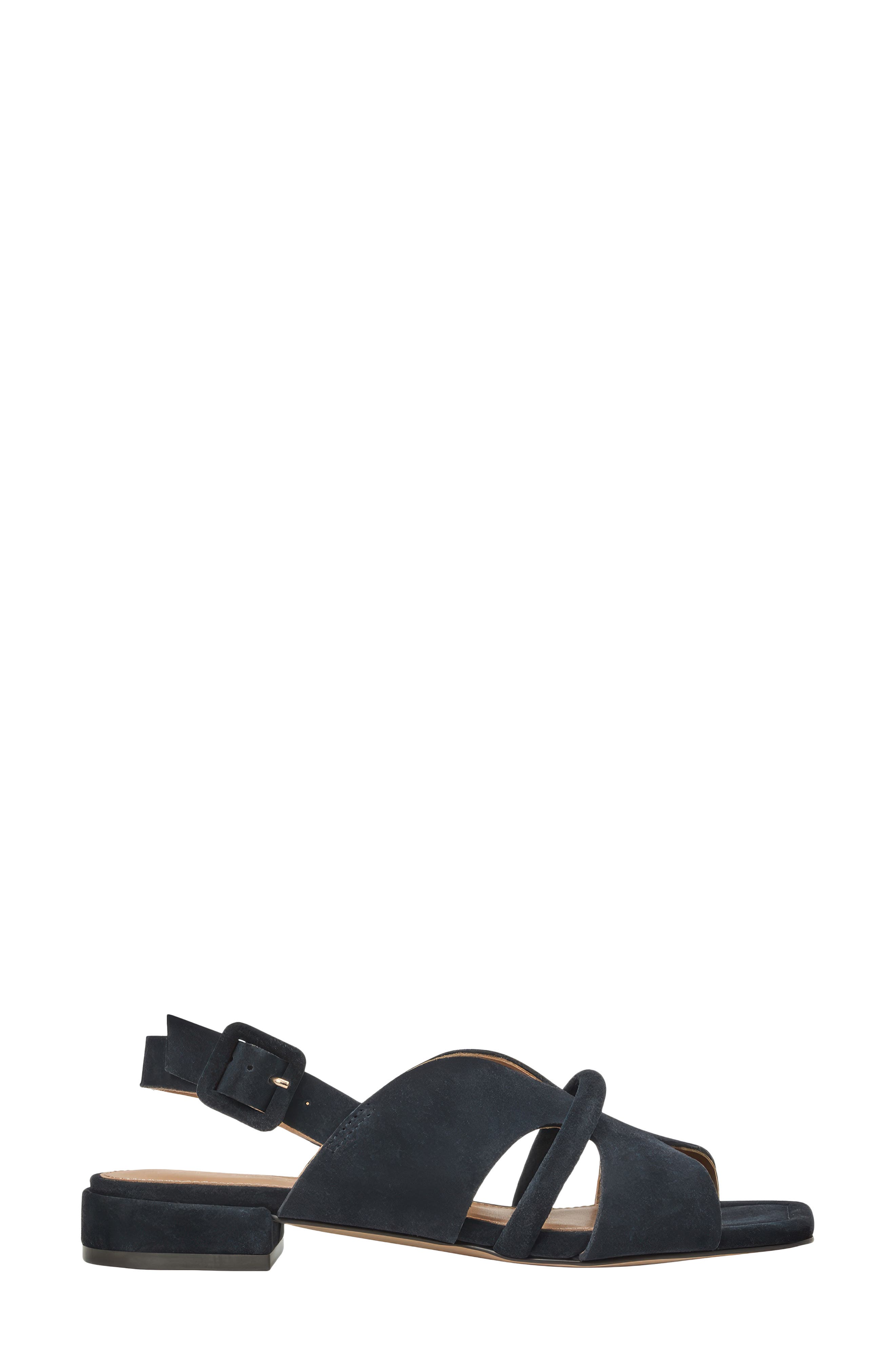 Journee Slingback Sandal, Alternate, color, NAVY