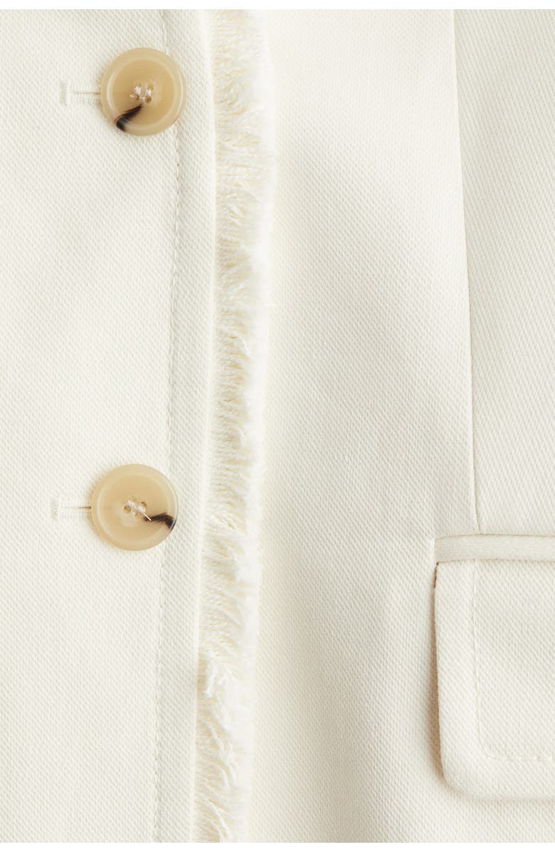 H&M Frayed Blazer, Alternate, color, White