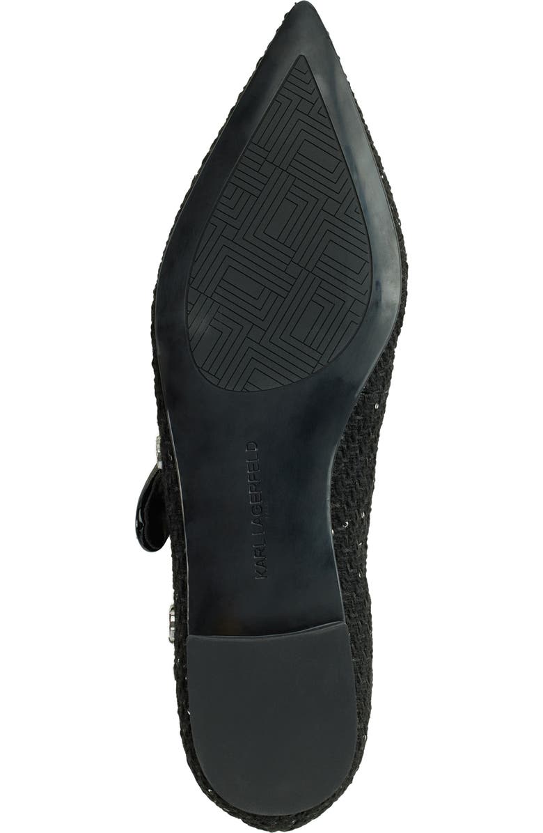 KARL LAGERFELD PARIS Pointed Toe Slingback Pump, Alternate, color, Black