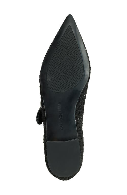 Karl Lagerfeld Paris Rosalyn Slingback Pointed Toe Pump In Black