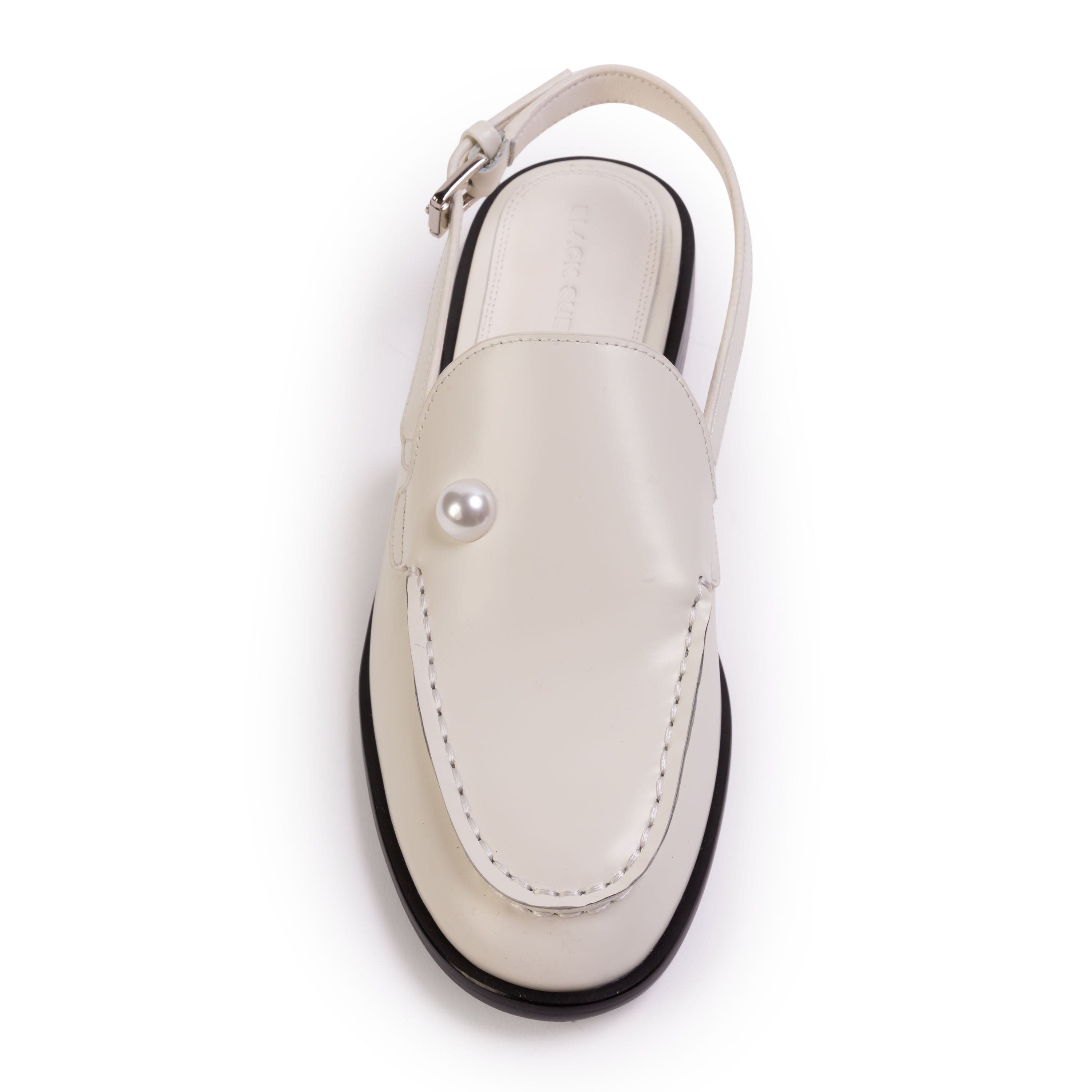 BLACK SUEDE STUDIO Haven Slingback Loafer, Alternate, color, Coconut Leather