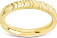 Sterling Forever Herringbone Ribbed Ring