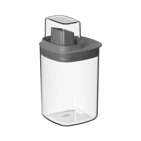 Versatile 34 oz Clear Airtight Laundry Detergent Dispenser with Measuring Cap