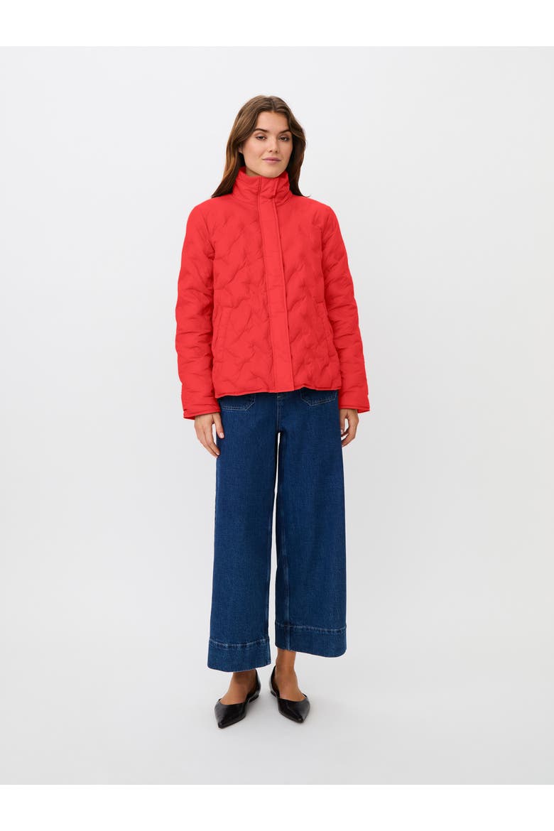 Quilted Puffer Coat, Alternate, color, Poinsettia