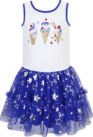 Zunie Kids' Sequin Ice Cream Tutu Dress