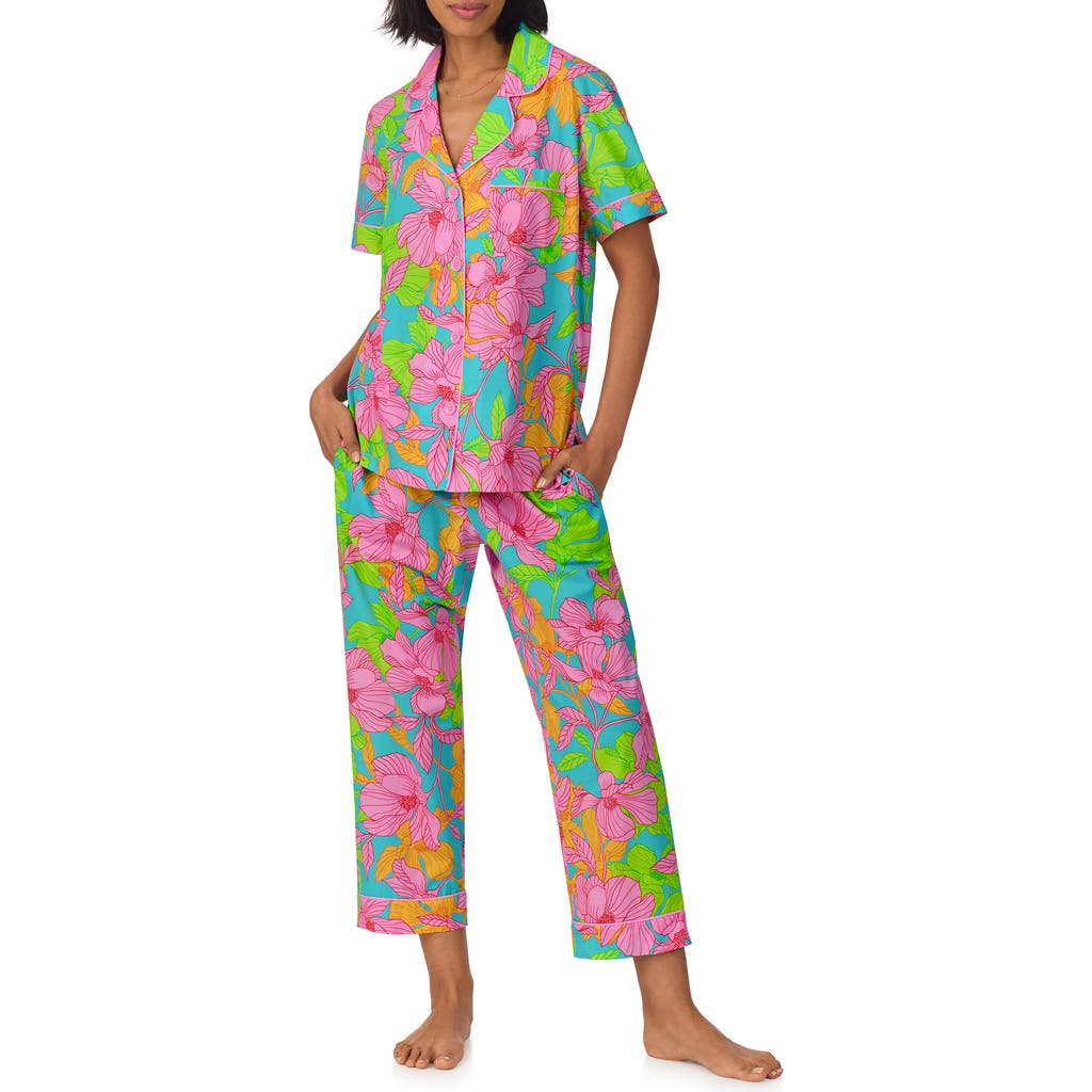 Shop Bedhead Pajamas X Trina Turk Print Crop Organic Cotton Pajamas