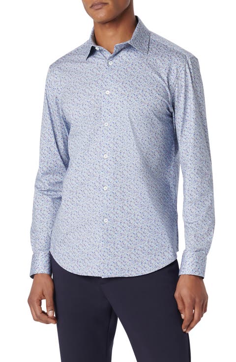 James OoohCotton® Geometric Print Button-Up Shirt