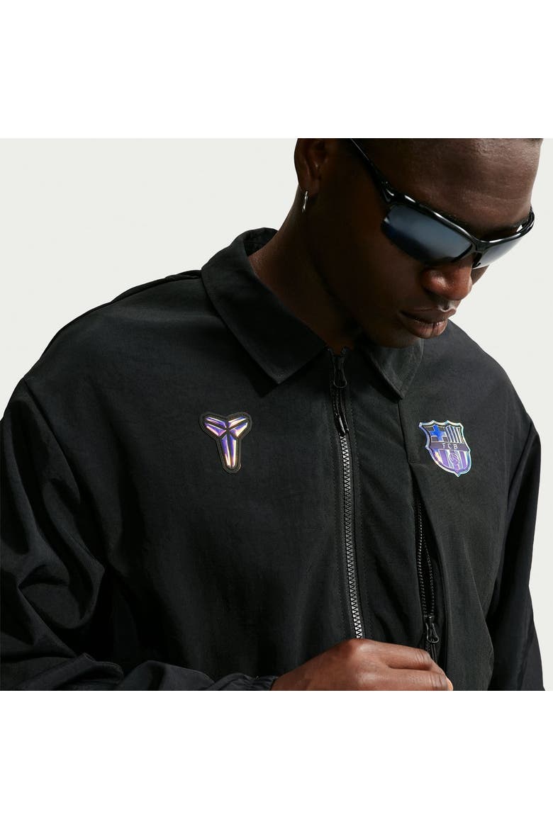 Men's Nike  Black Barcelona 2026/27 Away Woven Full-Zip Jacket, Alternate, color, Black