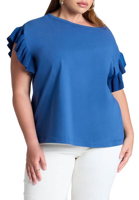 Ruffle Sleeve Tee (Plus Available)