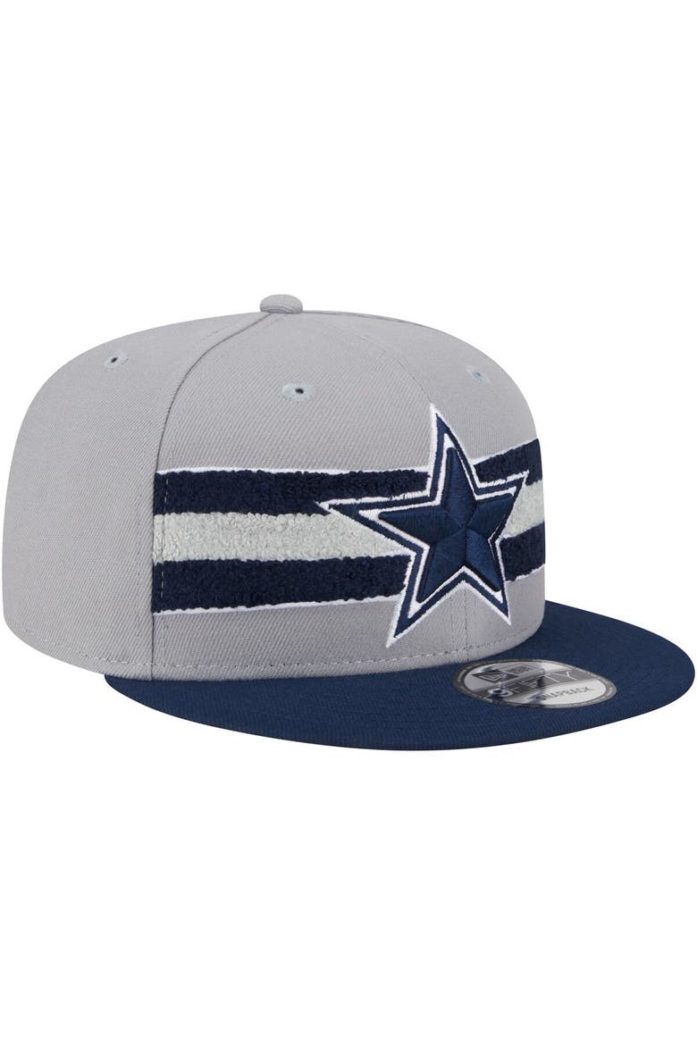 Men's New Era Gray/Navy Dallas Cowboys Band 9FIFTY Snapback Hat, Alternate, color, Gray