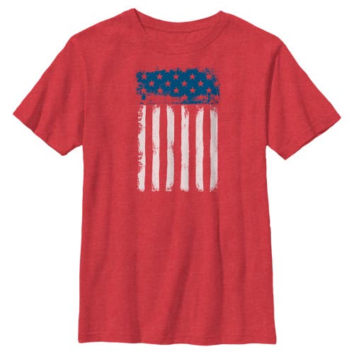 Lost Gods Boy's Fourth Of July Streak American Flag Graphic T-shirt In Red