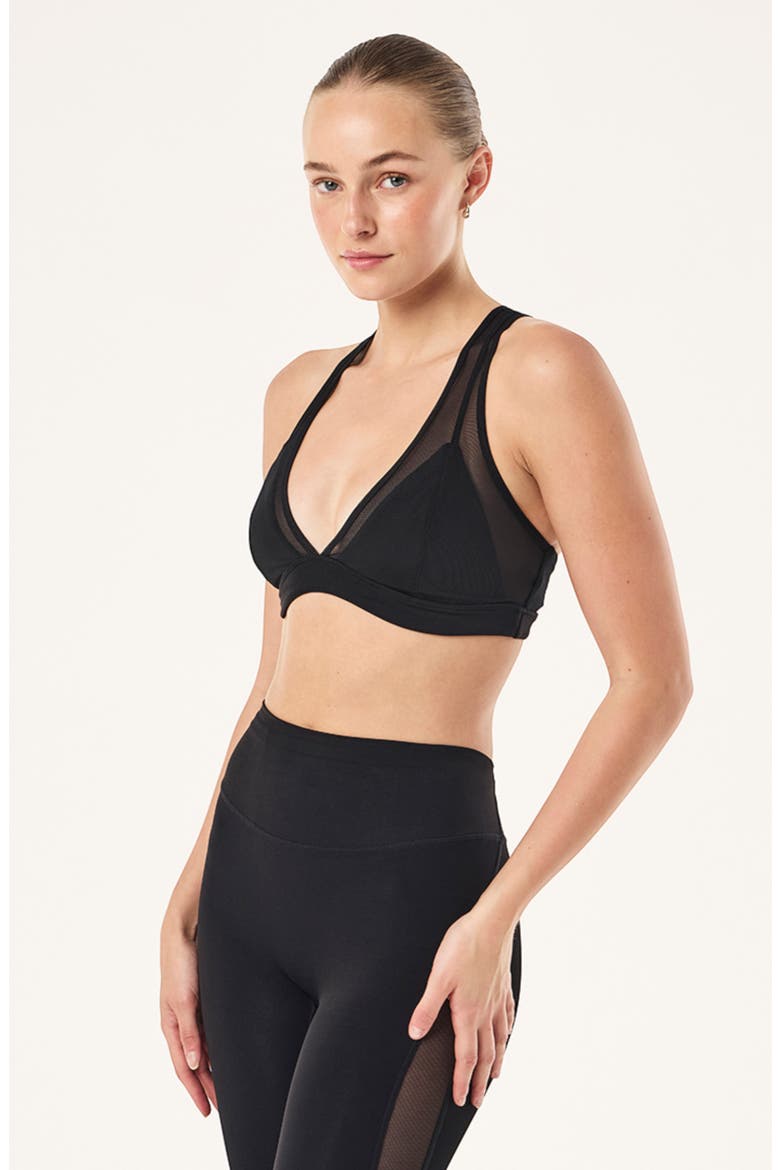 All Out Mesh Sports Bra, Alternate, color, BLACK