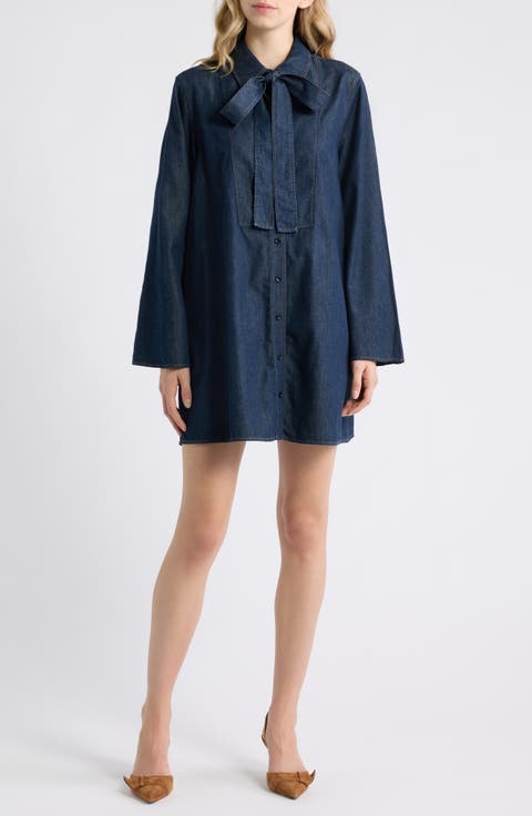 The Denim Tuxedo Minidress