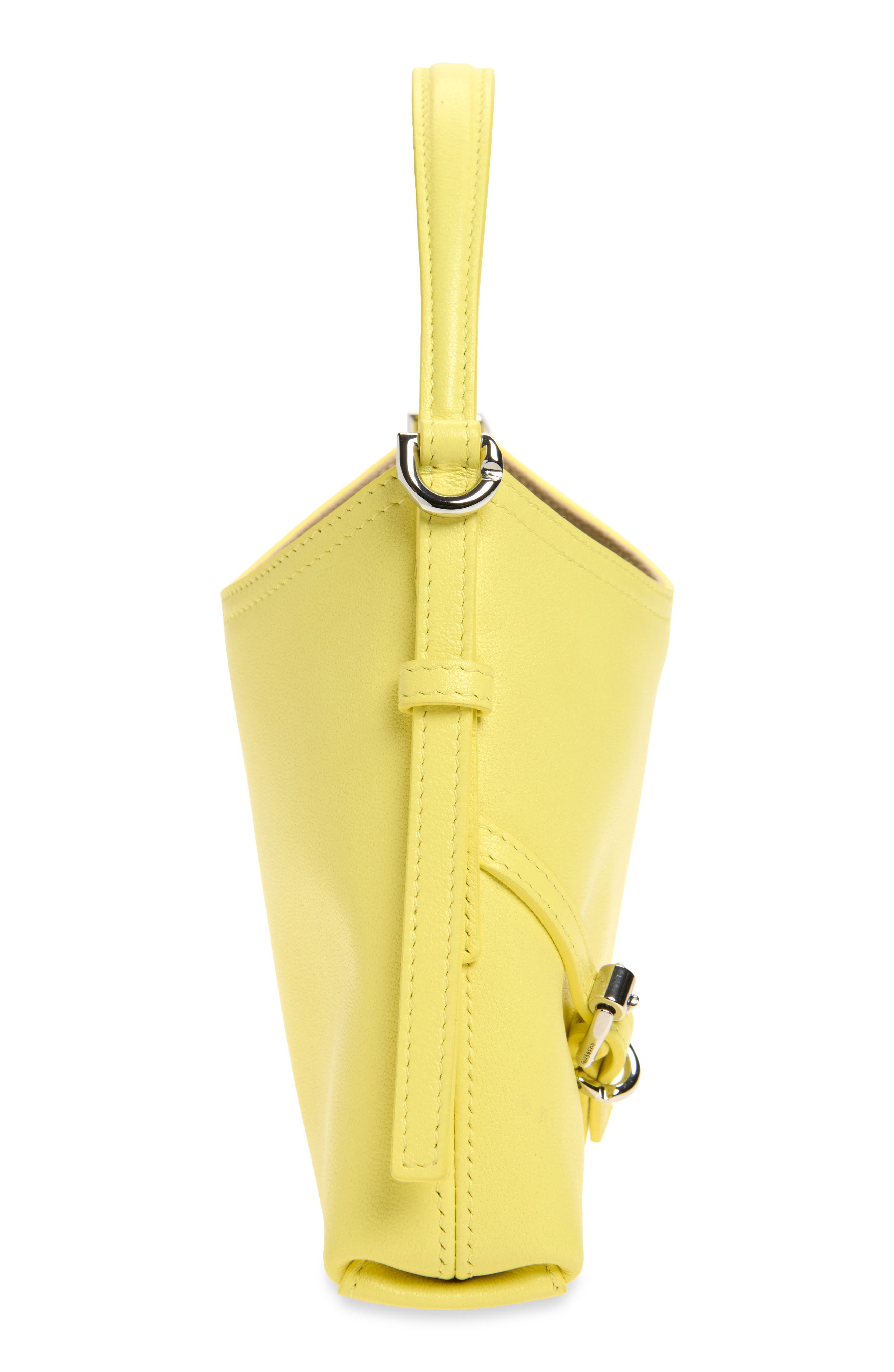 Nano Voyou Leather Shoulder Bag, Alternate, color, 725-ACID YELLOW