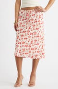 Open Edit Print Midi Skirt
