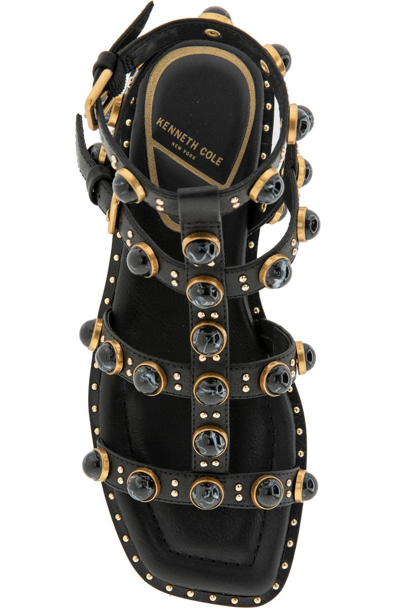 Kenneth Cole Ruby Stones Ankle Strap Sandal, Alternate, color, Black