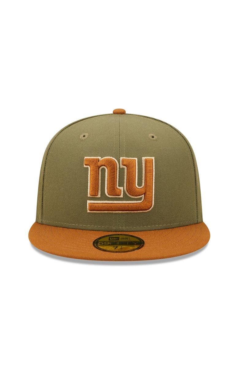 New Era Men's New Era Olive/Brown New York Giants Toasted Peanut 59FIFTY Fitted Hat, Alternate, color,