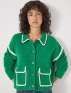 Hush Wool Blend Whipstitch Trim Shirt Jacket