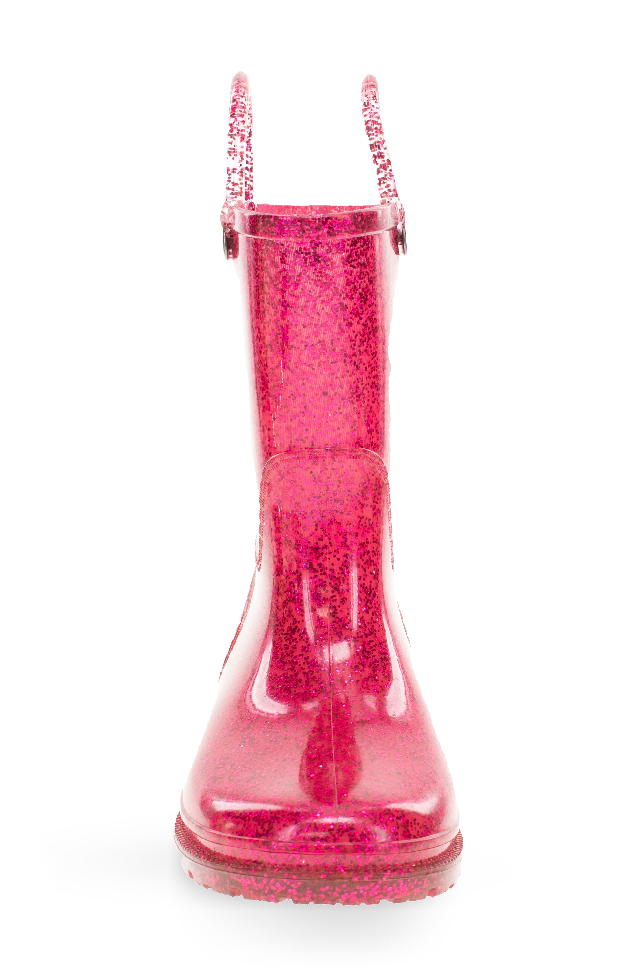 Western Chief Glitter Waterproof Rain Boot, Alternate, color, Pink
