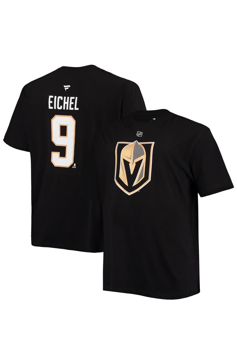 FANATICS Men's Fanatics Branded Jack Eichel Black Vegas Golden Knights Big & Tall Name & Number T-Shirt, Main, color, Black