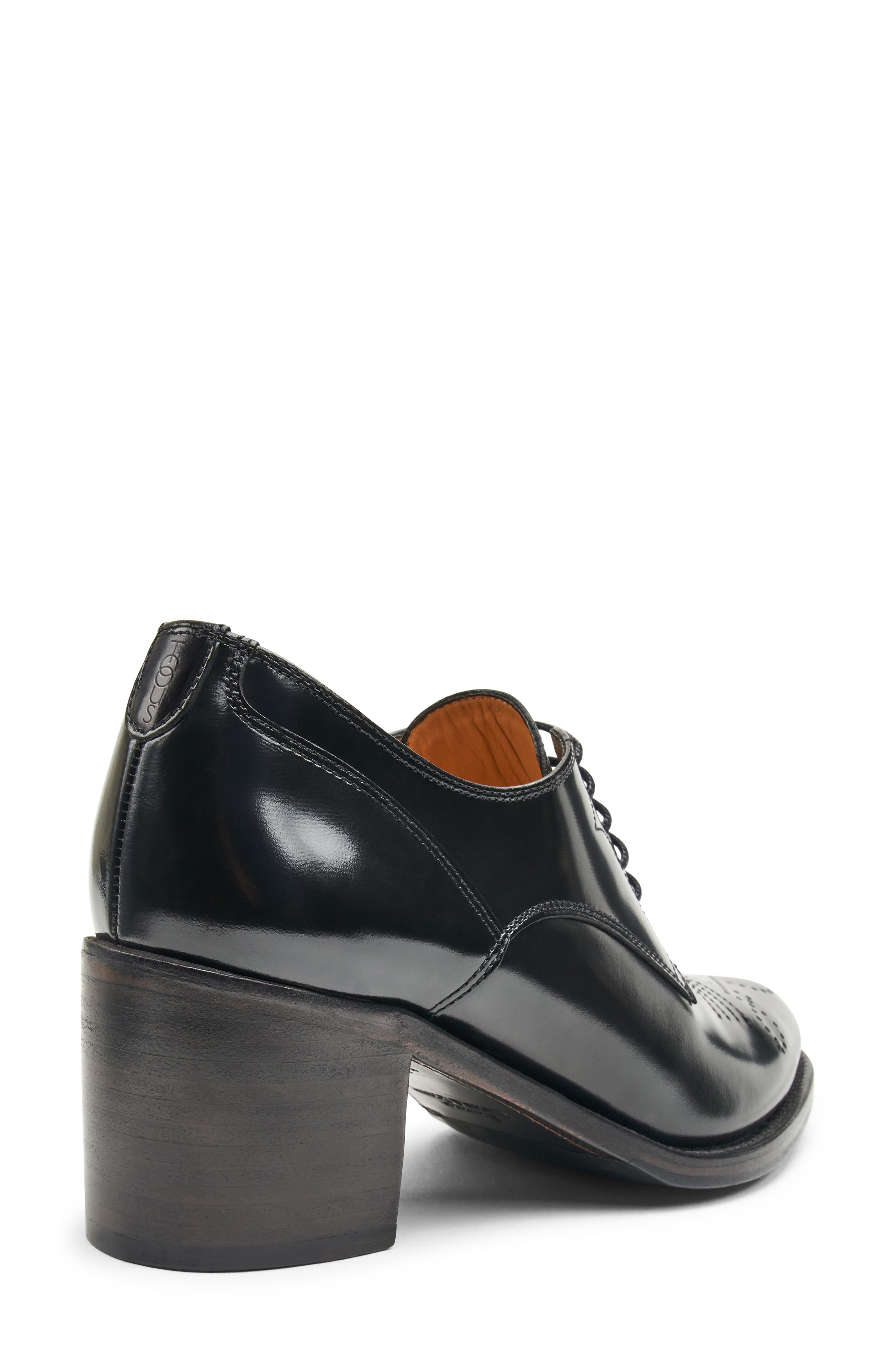 Miss Button Midheel Oxford, Alternate, color, BLACK
