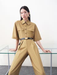 Koton Short Sleeve Viscose Shirt with Pockets