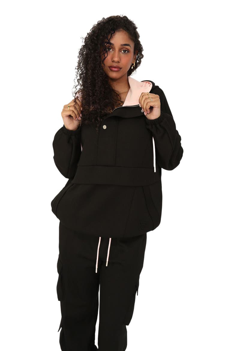 Best Of Me Panelled Hoodie, Alternate, color, Black