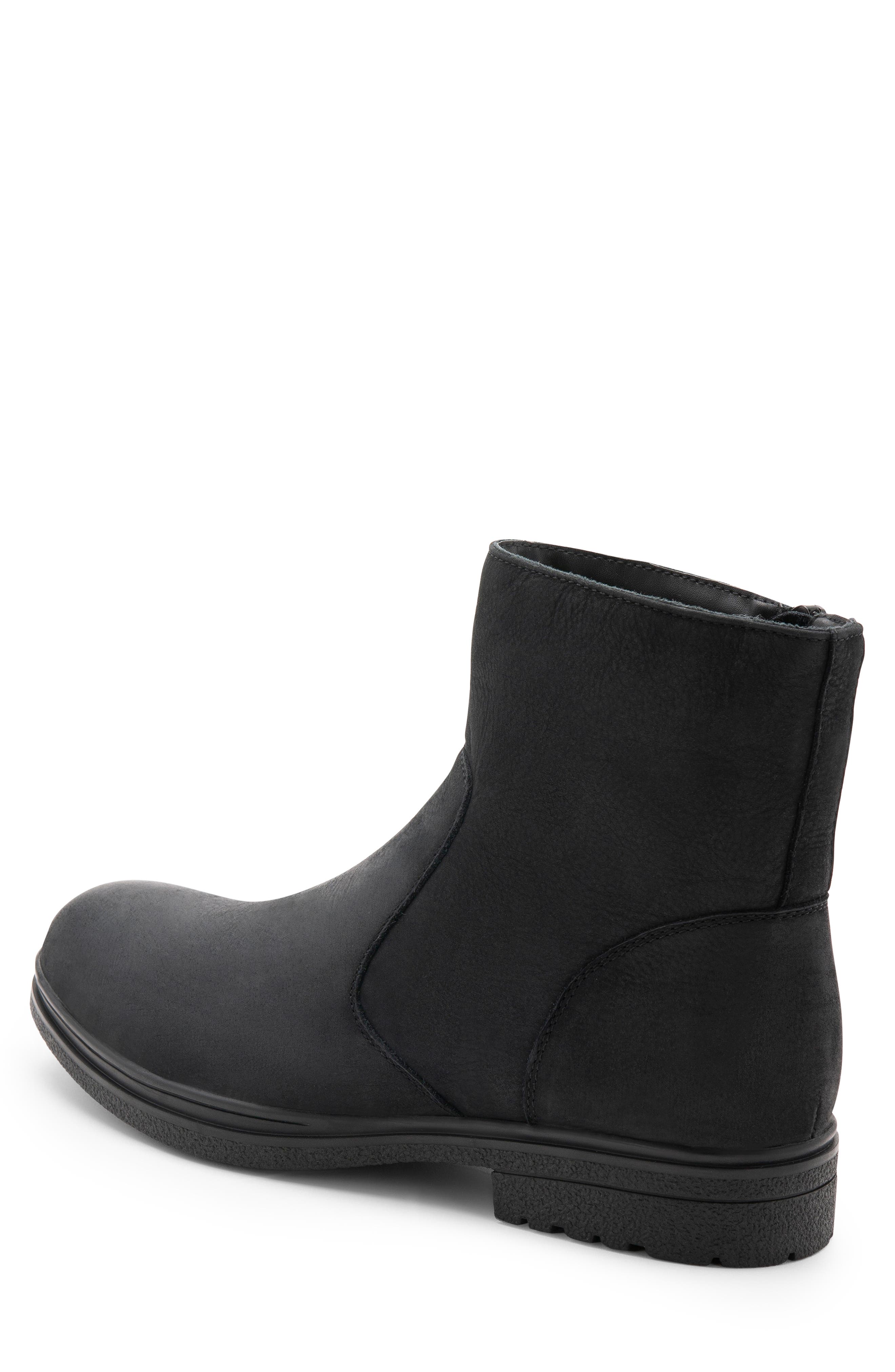 Sylvio Waterproof Zip Boot, Alternate, color, BLACK NUBUCK