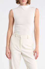 Blu Pepper Mock Neck Ruched Tank