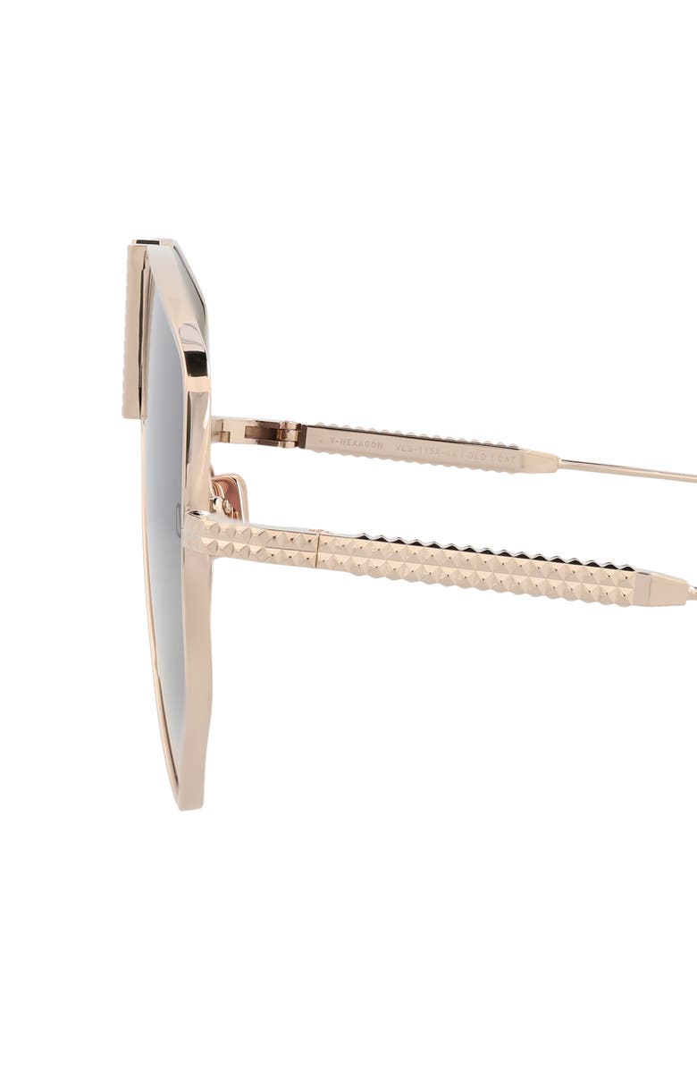 Valentino 64mm Aviator Sunglasses, Alternate, color,