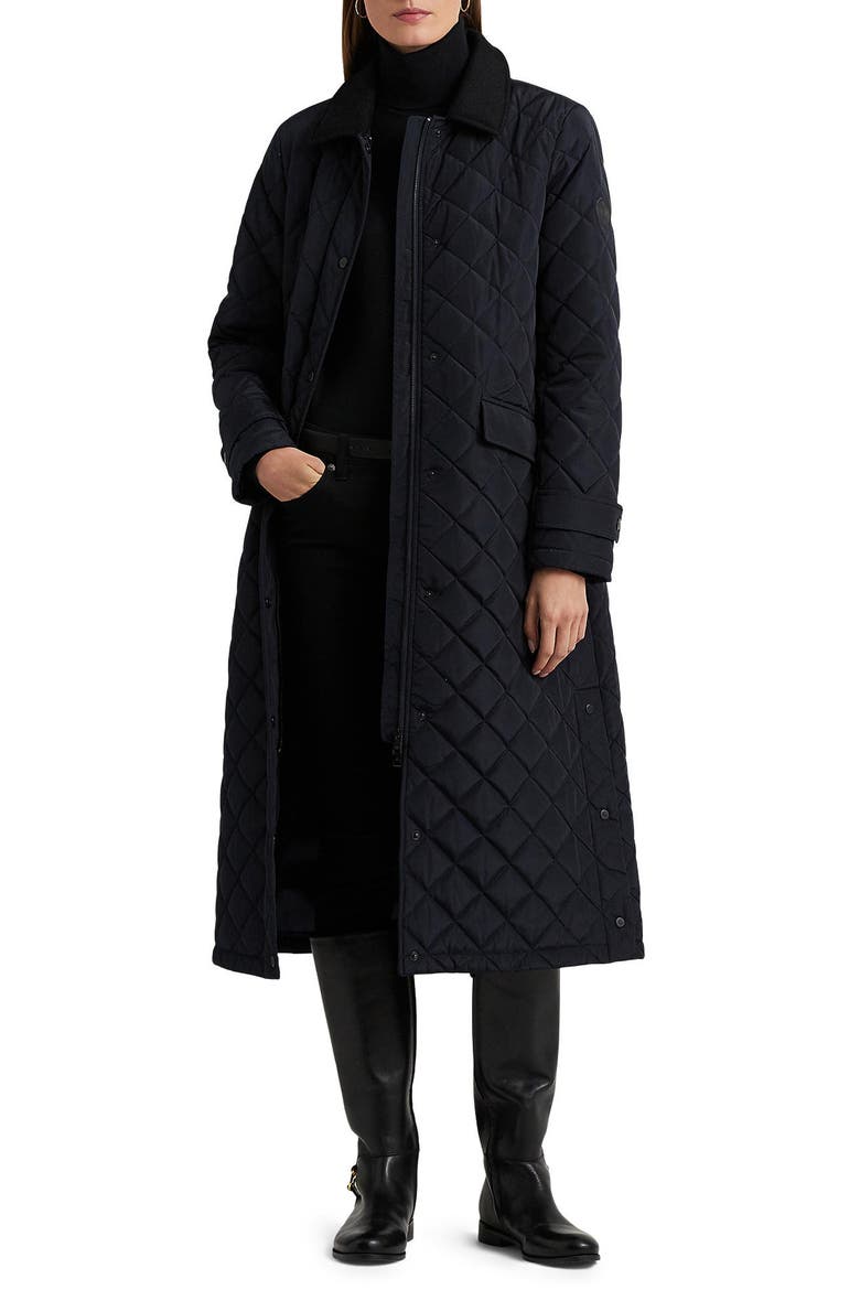 Quilted Coat, Main, color, BLACK
