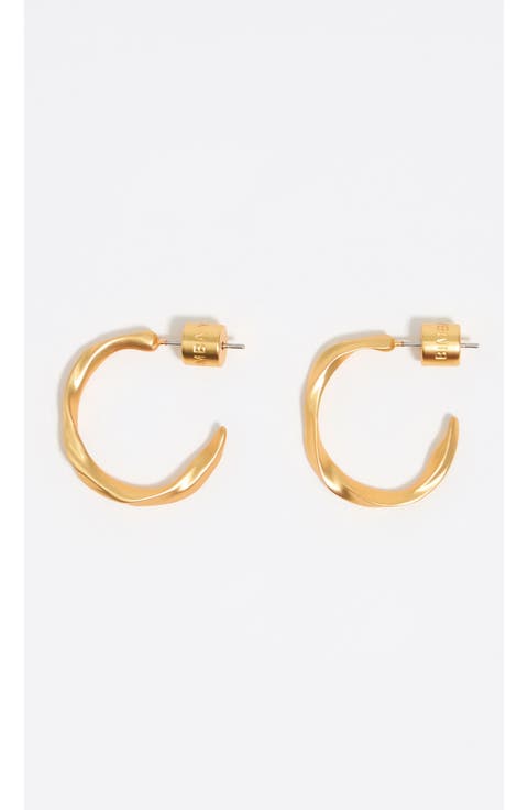 Matte Uneven Hoop Earrings