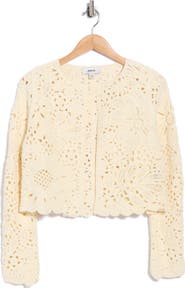 JASON WU Crochet Cropped Cardigan