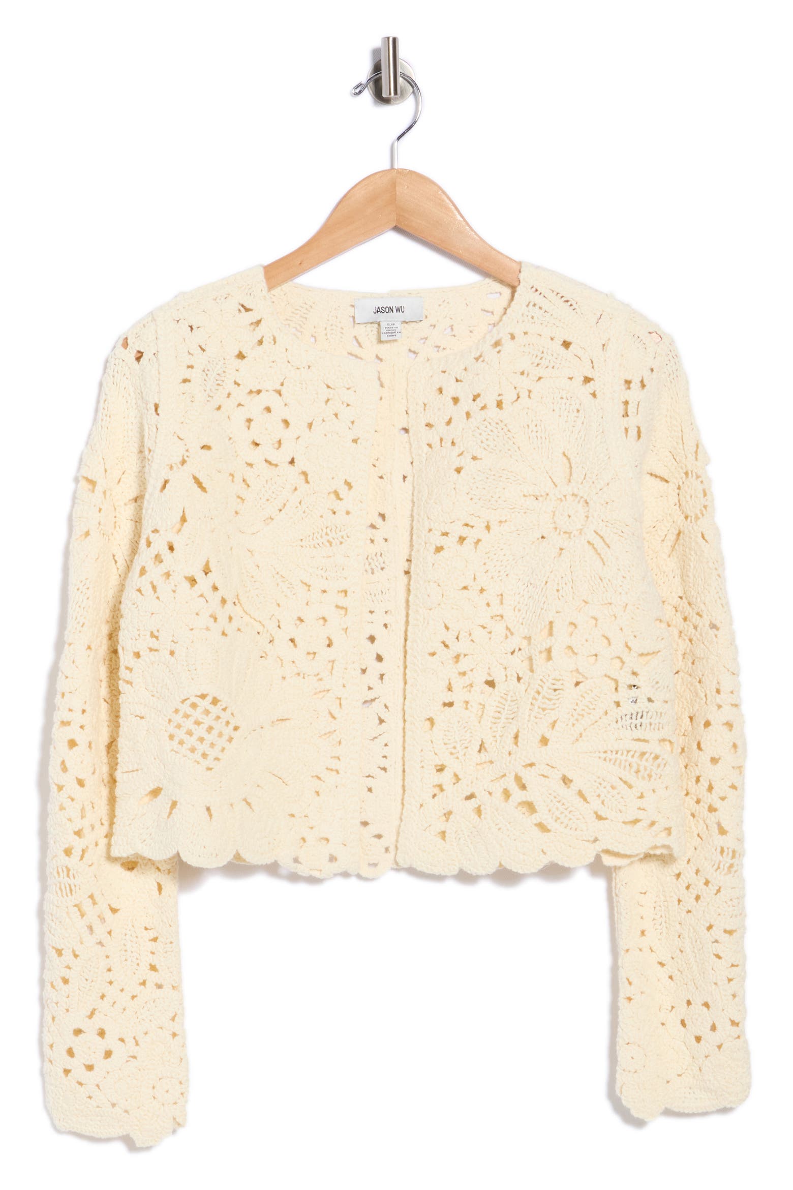 2454 Postcode Crochet Cropped Cardigan (Women) | Nordstromrack