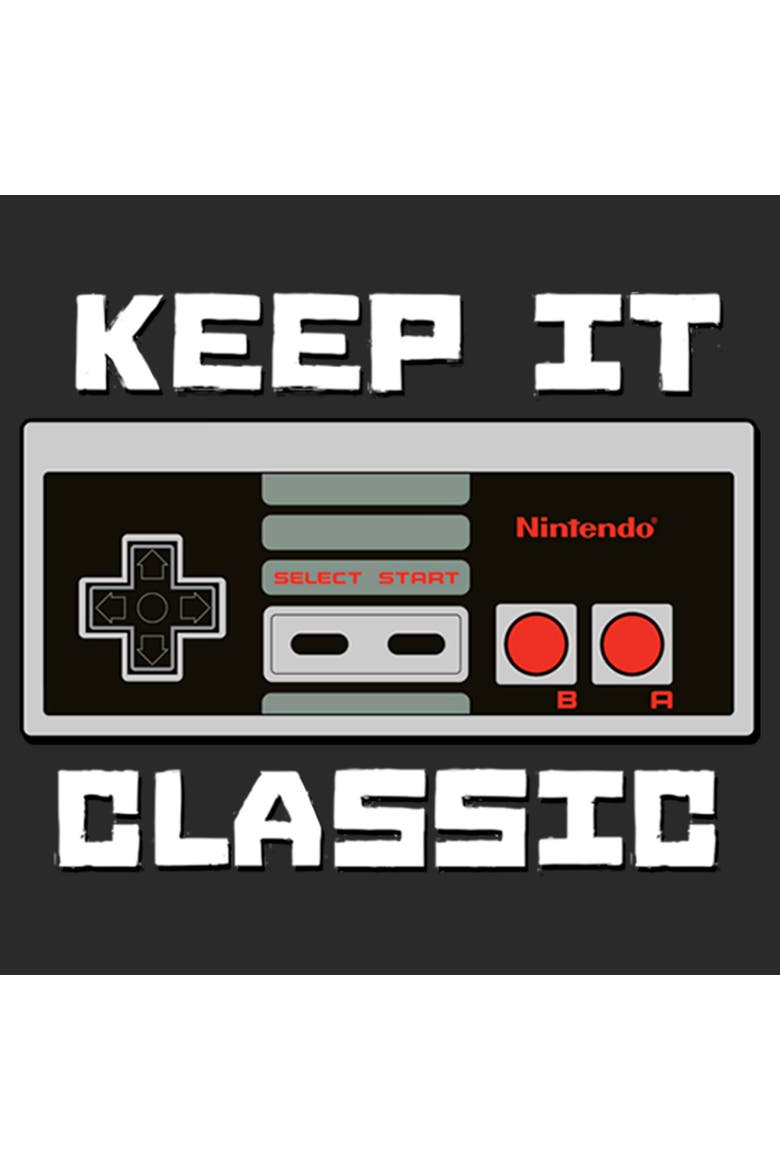 Men's Nintendo NES Classic Controller  Graphic T-Shirt, Alternate, color, Charcoal