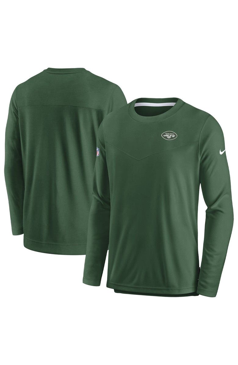 Nike Men's Nike Green New York Jets Sideline Lockup Performance Long Sleeve T-Shirt, Main, color, 