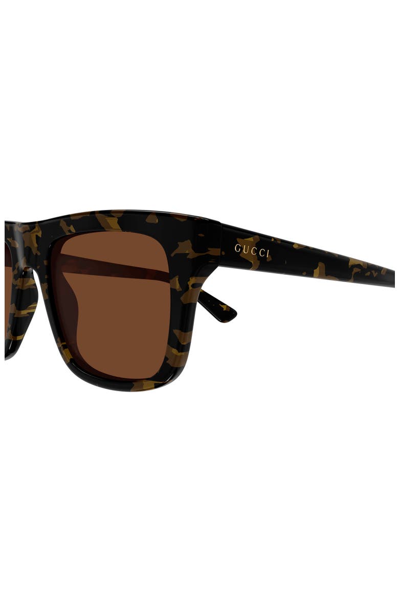 GG2242S 51mm Polarized Gradient Square Sunglasses, Alternate, color, HAVANA GOLD