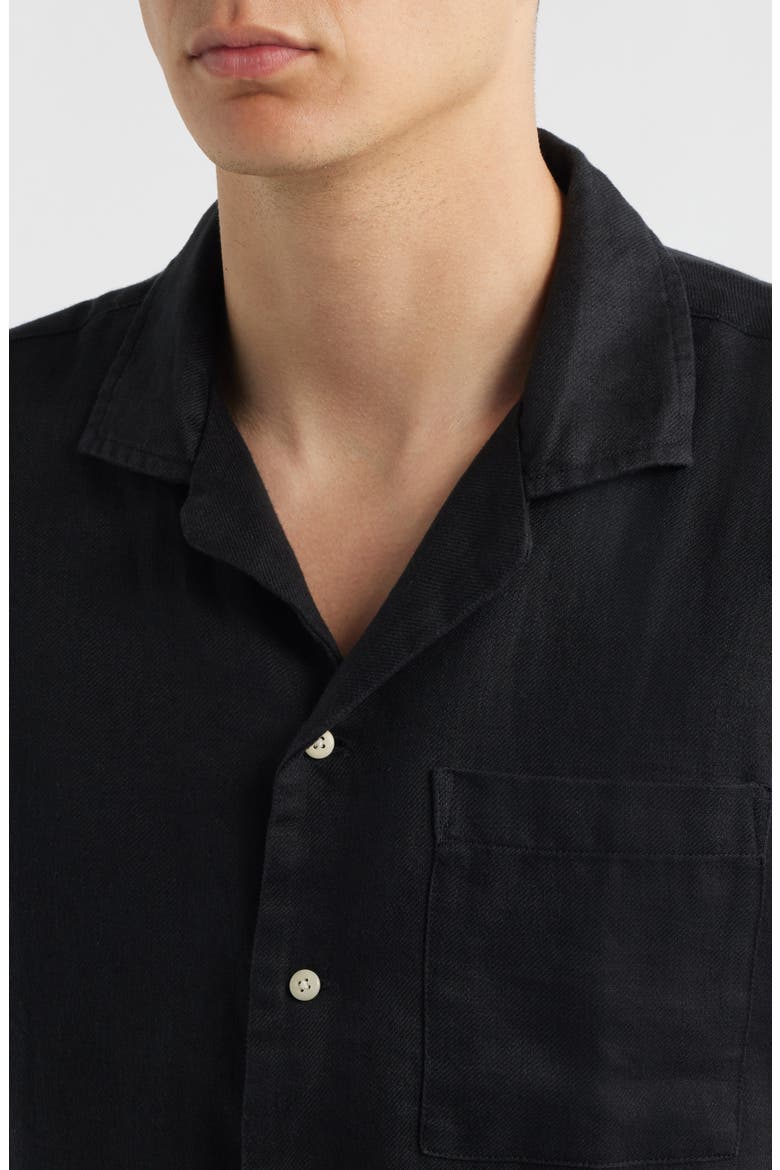 Organic Linen Camp Shirt, Alternate, color, NIGHT