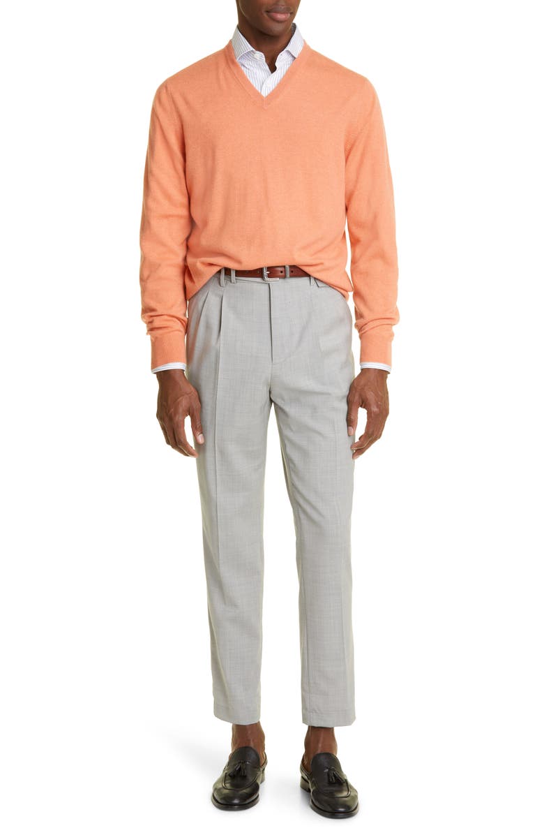 Brunello Cucinelli V-Neck Cashmere Sweater, Alternate, color,