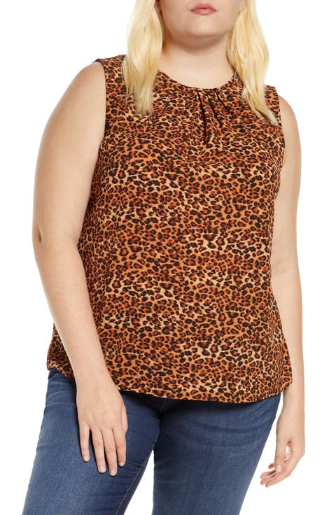 Gathered Neck Shell (Plus Size)
