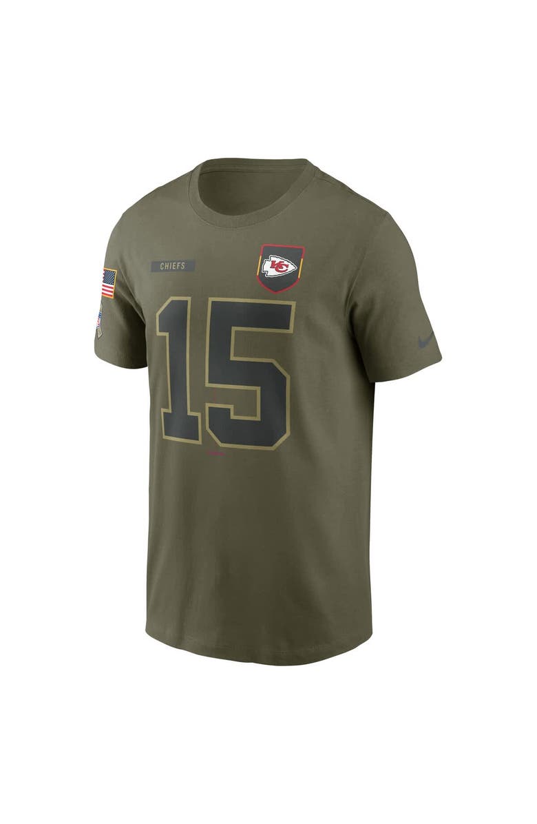 Nike Men's Nike Patrick Mahomes Olive Kansas City Chiefs 2025 Salute to Service Name & Number T-Shirt, Alternate, color, 