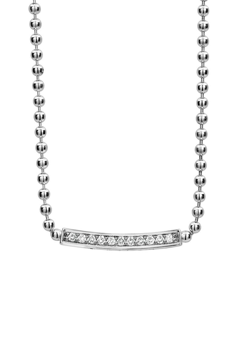 Caviar Spark Diamond Pendant Necklace, Alternate, color, SILVER/ DIAMOND