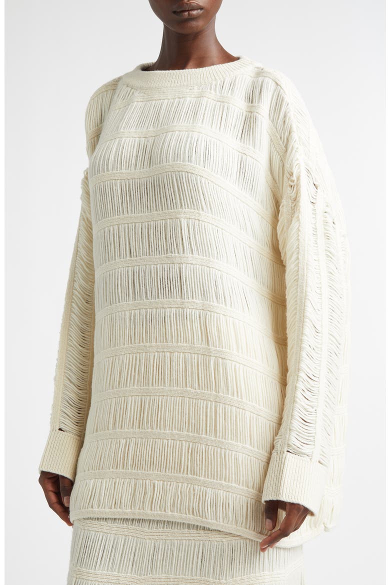 Giorno Extrafine Merino Wool Blend Sweater, Alternate, color, OFF-WHITE
