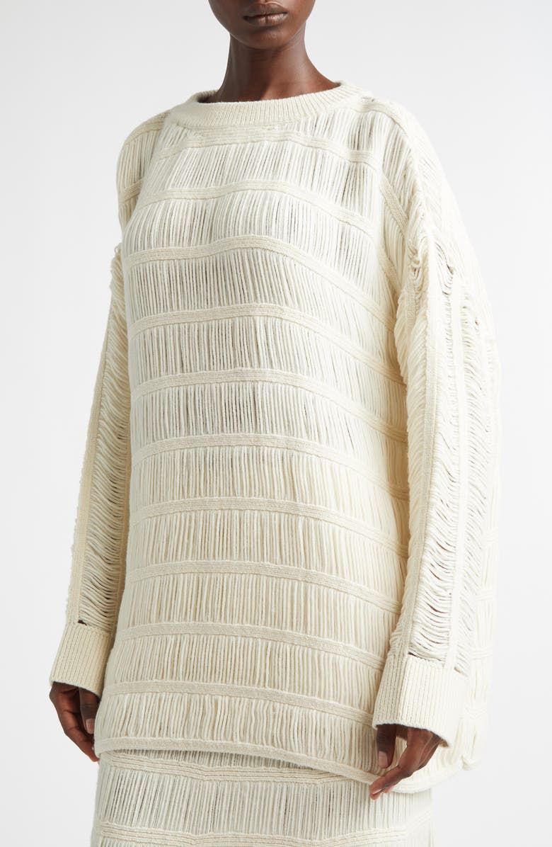 Diotima Giorno Extrafine Merino Wool Blend Sweater, Alternate, color, Off-White