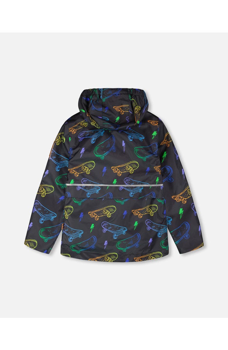 Deux par Deux 3-in-1 Two-Piece Mid-Season Skateboards Outerwear Set, Alternate, color, Black Printed Skateboards